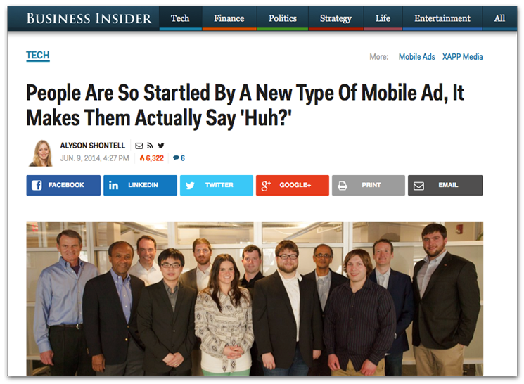 Business Insider Reports on XAPPmedia