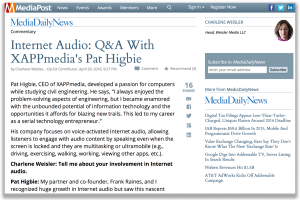 MediaPost Interview with XAPPmedia Pat Higbie