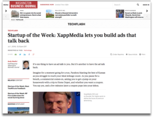 Washington Business Journal Features XAPPmedia